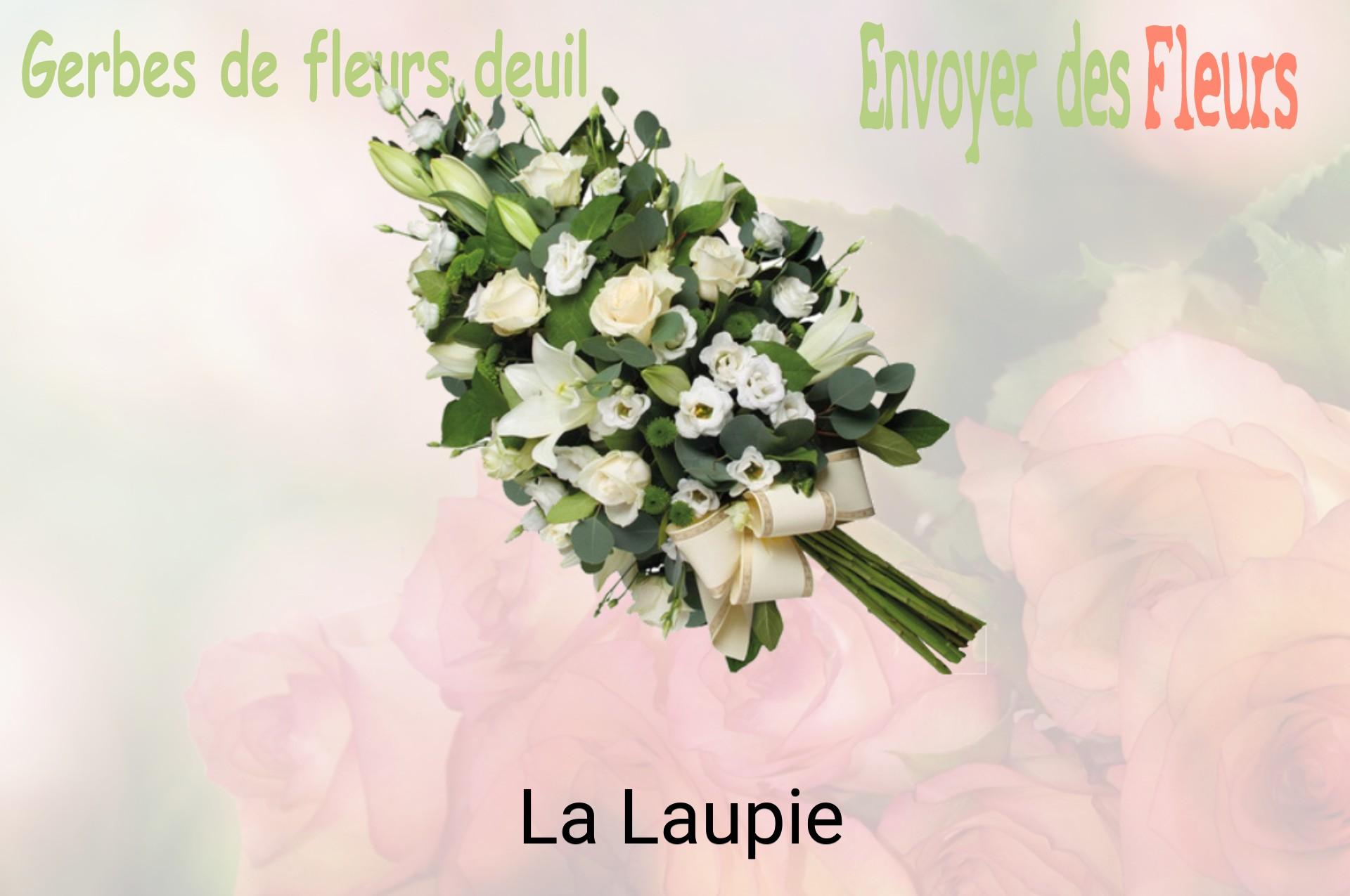 Gerbe de fleurs de deuil livrée à La Laupie